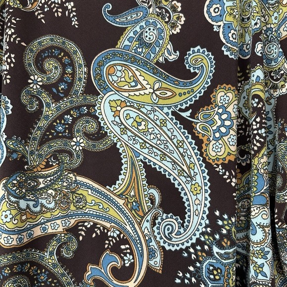 Vintage 90s Y2K Fairy Grunge‎ Milkmaid Babydoll Top 1X Plus Floral Paisley Wrap - Picture 7 of 7